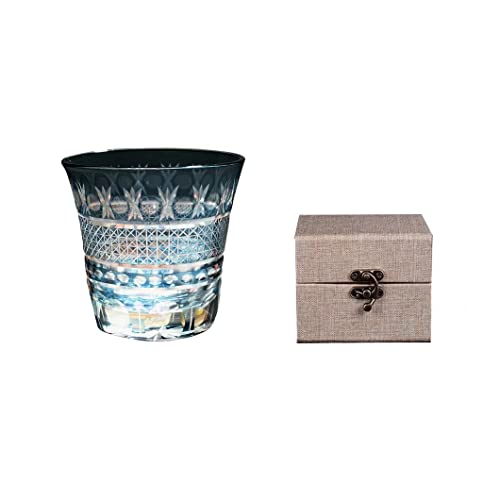 切子リキュールセット7点　高さ27/6㎝　東Y6-0530①トヒチ 切子リキュールセット7点 高さ27/6㎝ 東Y6-0530①トヒチ 切子